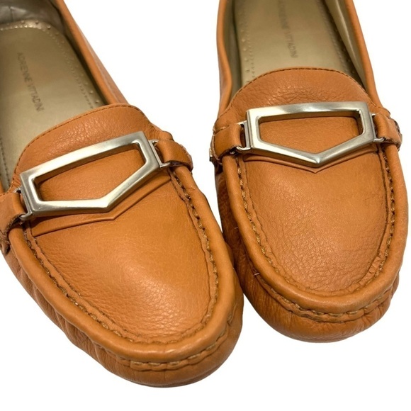 Adrienne Vittadini Camel Leather Comfort Driving Loafers Women’s 9 - Picture 5 of 14